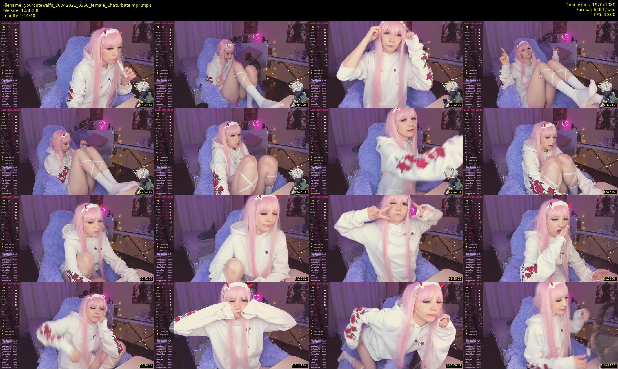 yourcutewaifu — 75 minute Chaturbate female cam show recording, 1080p, Apr 20, 2021