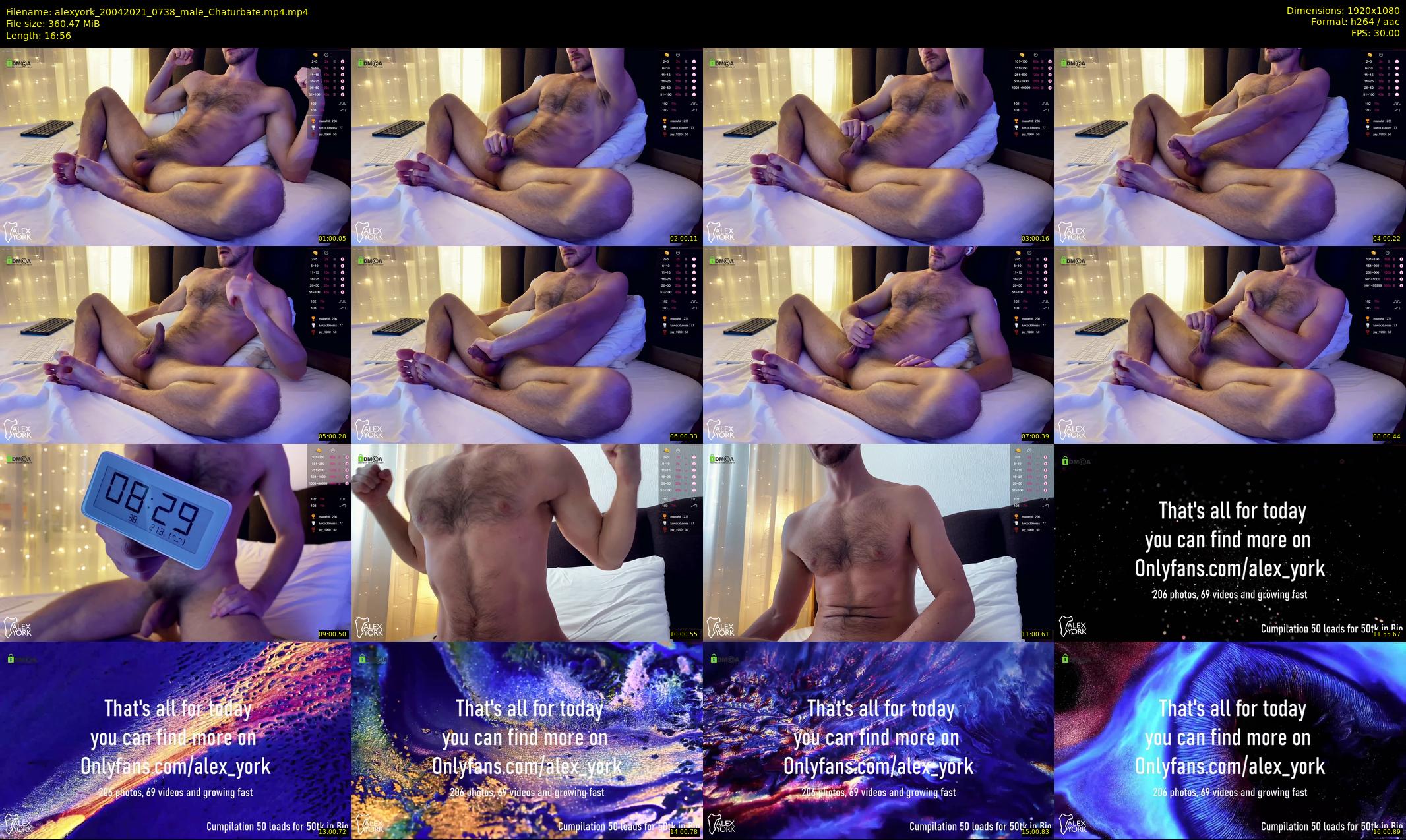 alexyork — 17 minute Chaturbate male cam show recording, 1080p, Apr 20, 2021