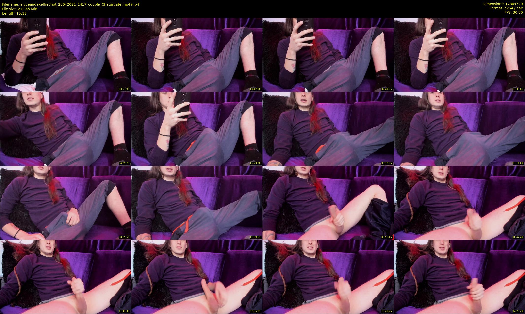 alyceandaxellredhot — 16 minute Chaturbate couple cam show recording, 720p, Apr 20, 2021