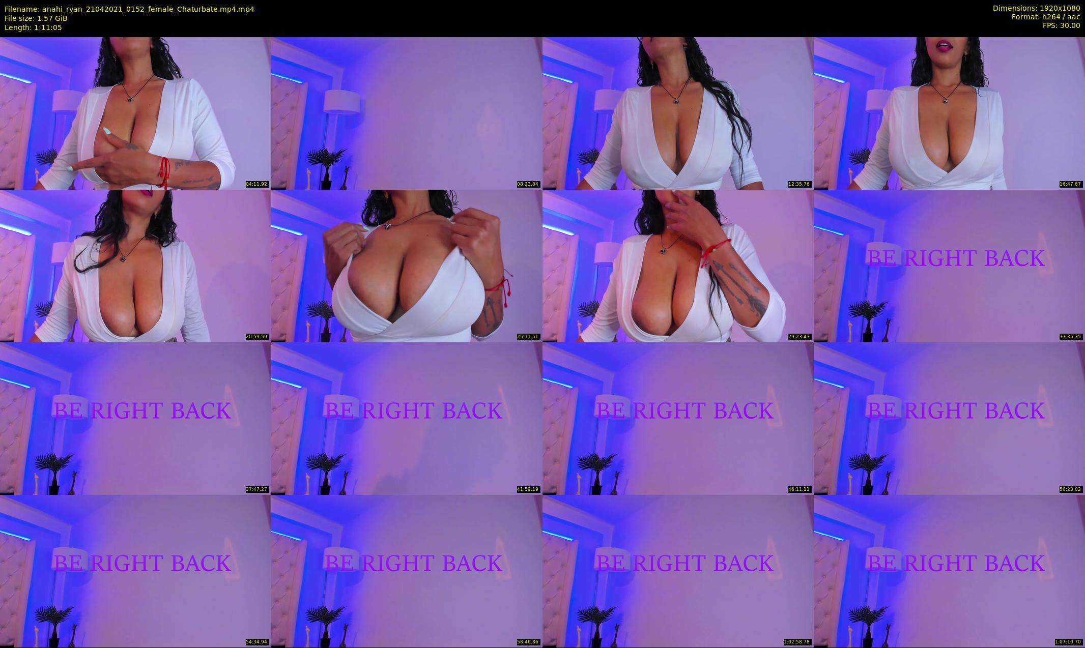 anahi_ryan — 72 minute Chaturbate female cam show recording, 1080p, Apr 21, 2021