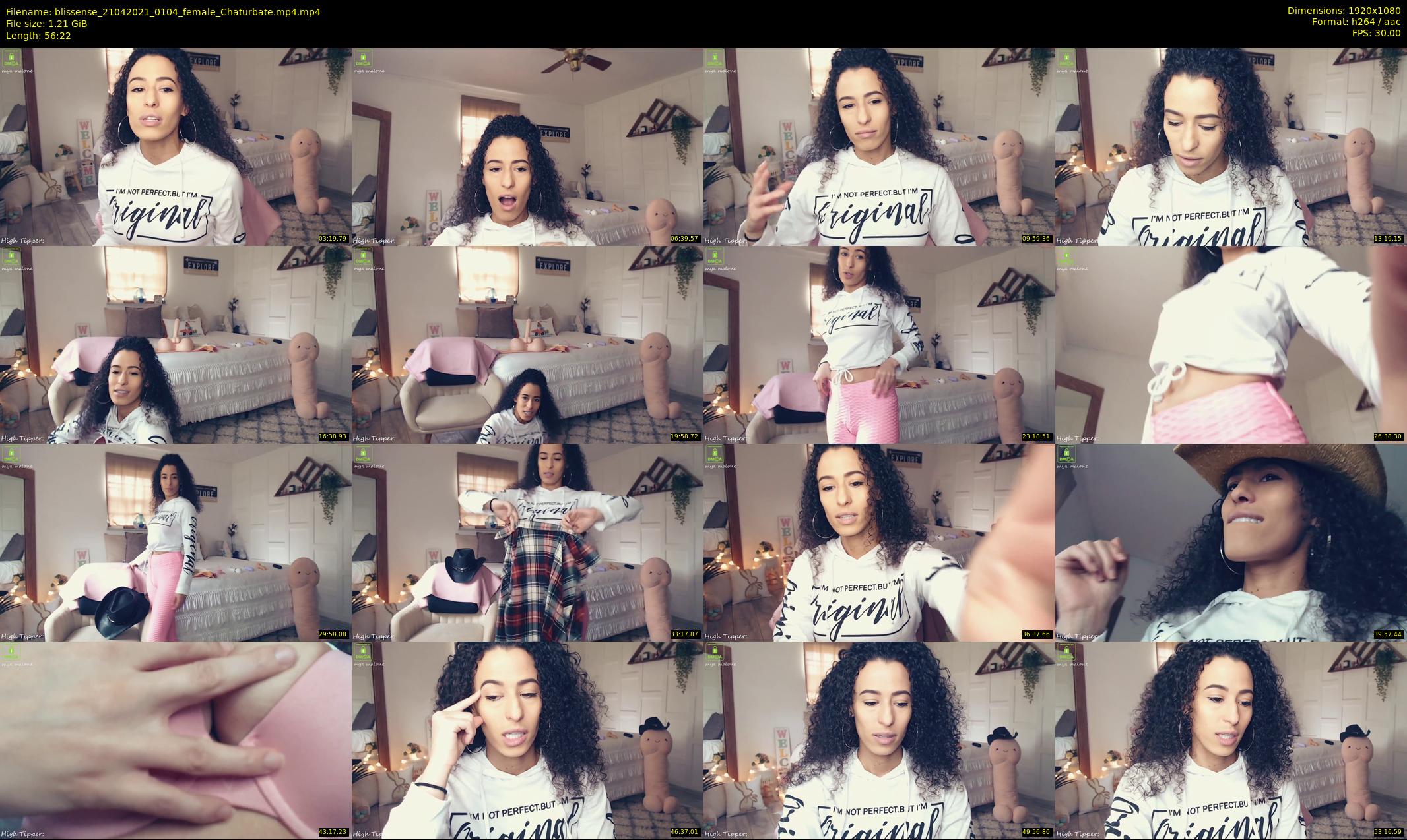 blissense — 57 minute Chaturbate female cam show recording, 1080p, Apr 21, 2021