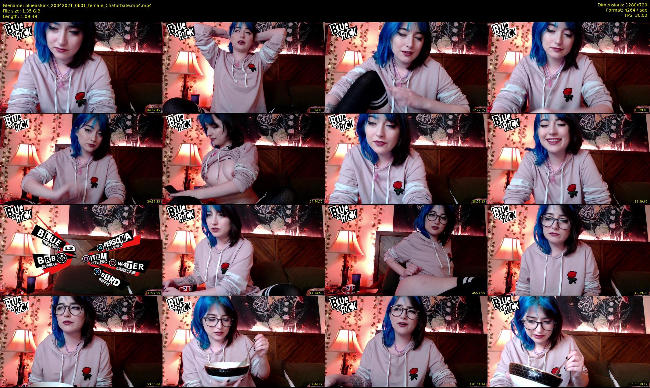 blueasfuck — 70 minute Chaturbate female cam show recording, 720p, Apr 20, 2021