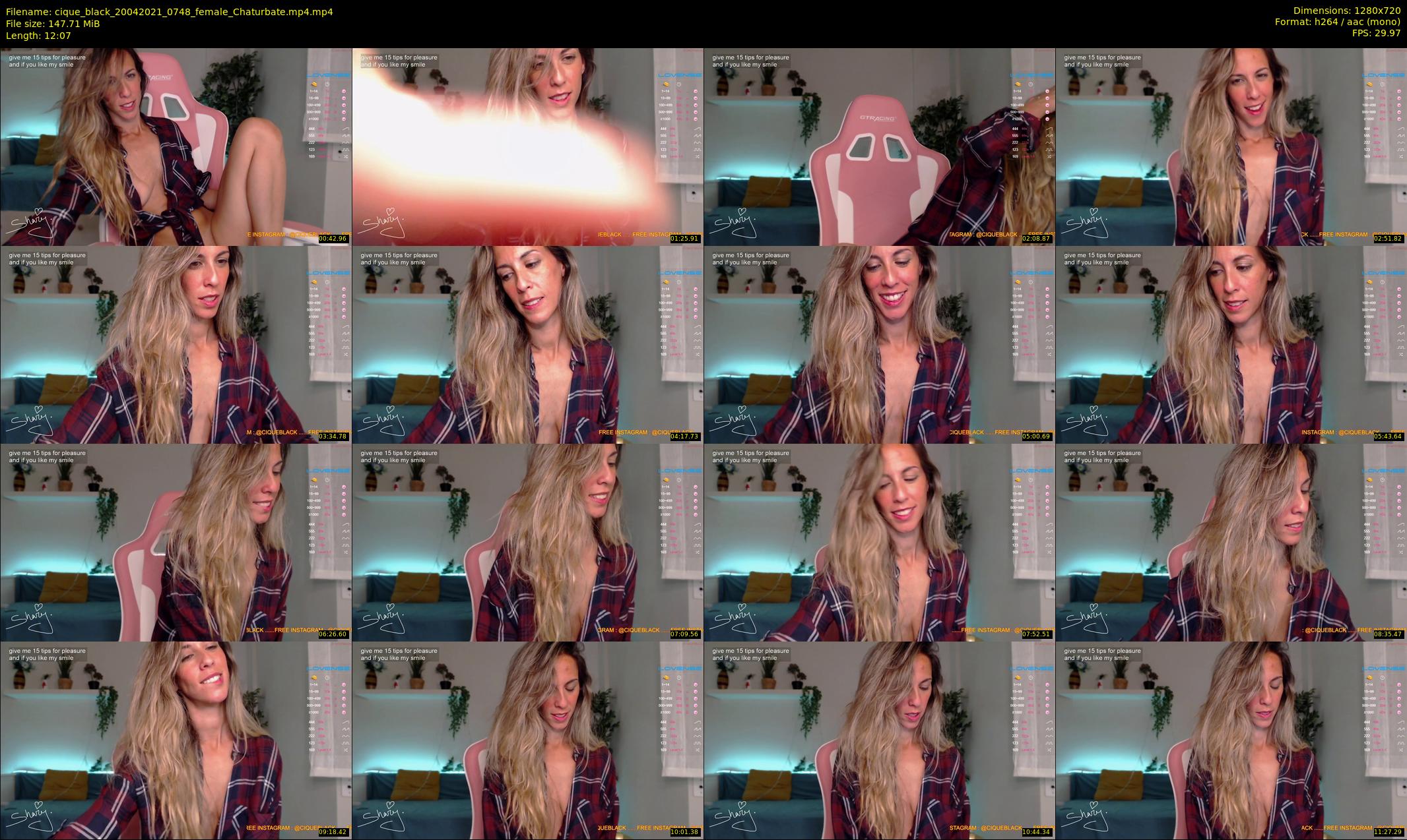 cique_black — 13 minute Chaturbate female cam show recording, 720p, Apr 20, 2021
