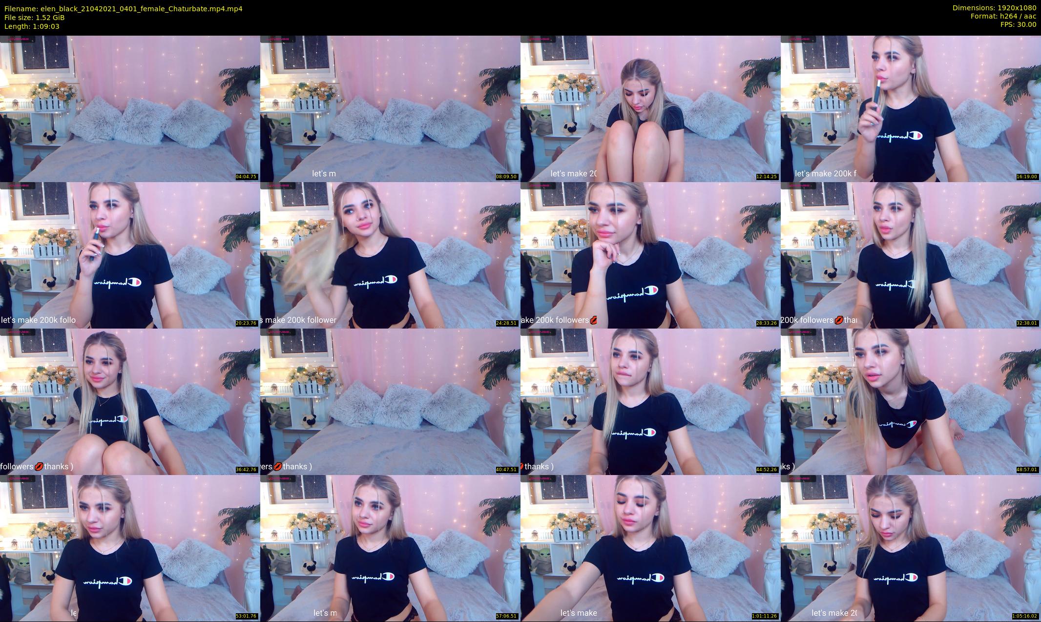 elen_black — 70 minute Chaturbate female cam show recording, 1080p, Apr 21, 2021