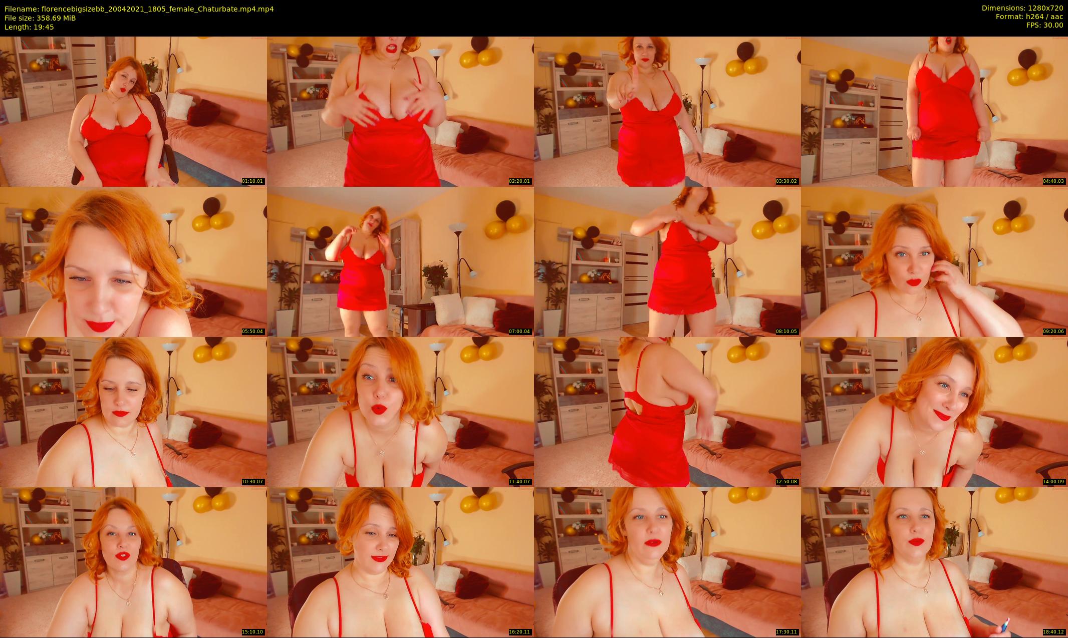 florencebigsizebb — 20 minute Chaturbate female cam show recording, 720p, Apr 20, 2021