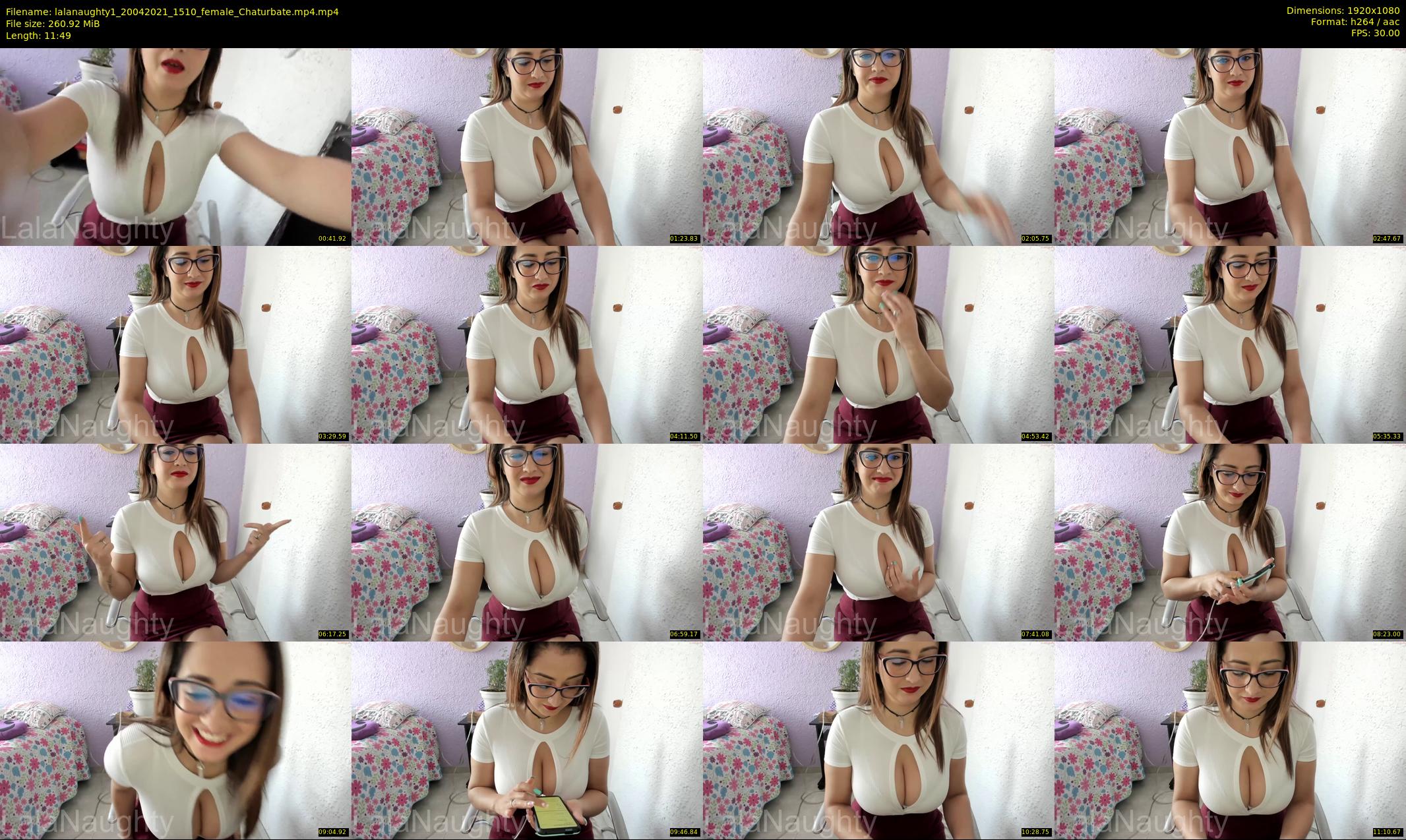 lalanaughty1 — 12 minute Chaturbate female cam show recording, 1080p, Apr 20, 2021