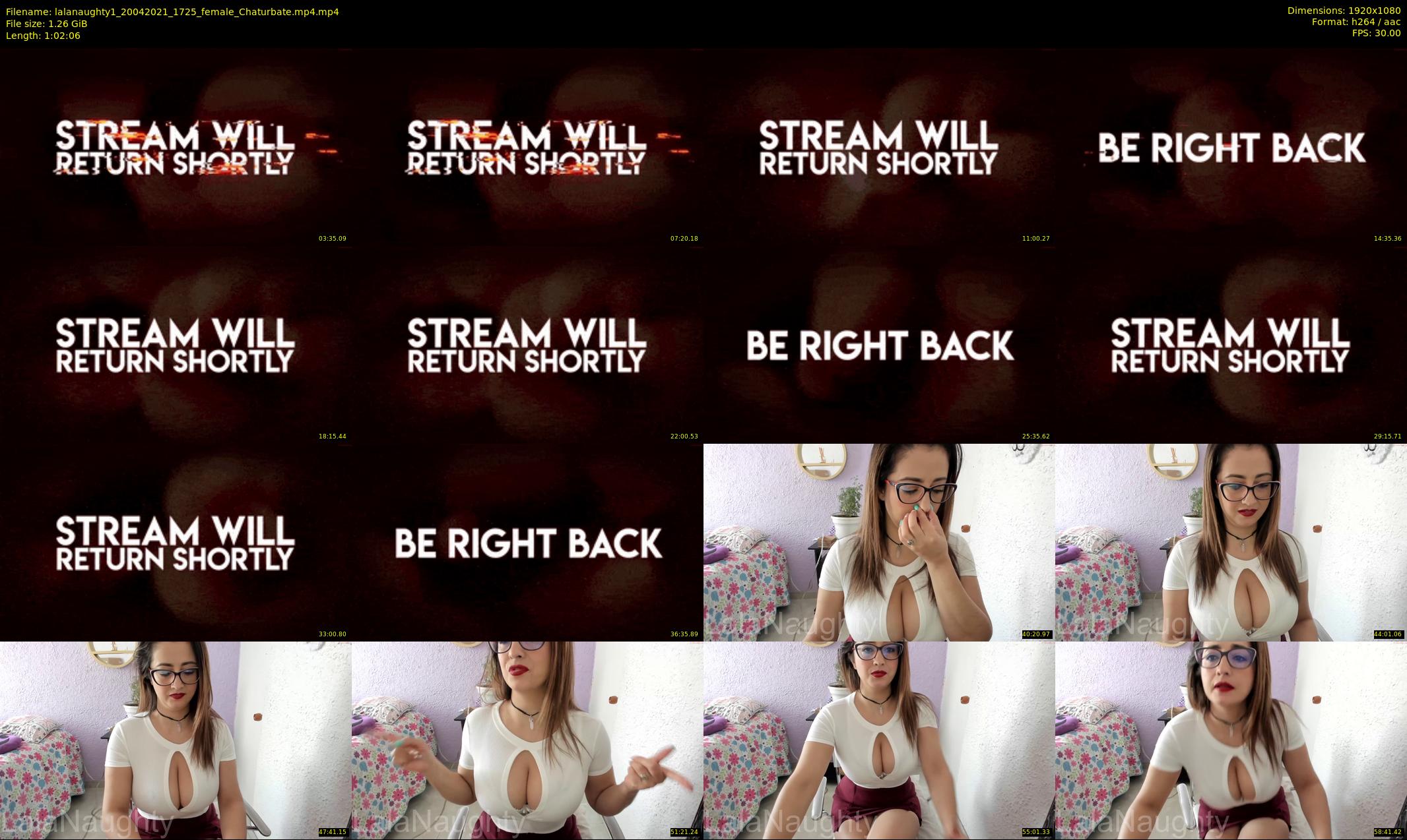 lalanaughty1 — 63 minute Chaturbate female cam show recording, 1080p, Apr 20, 2021