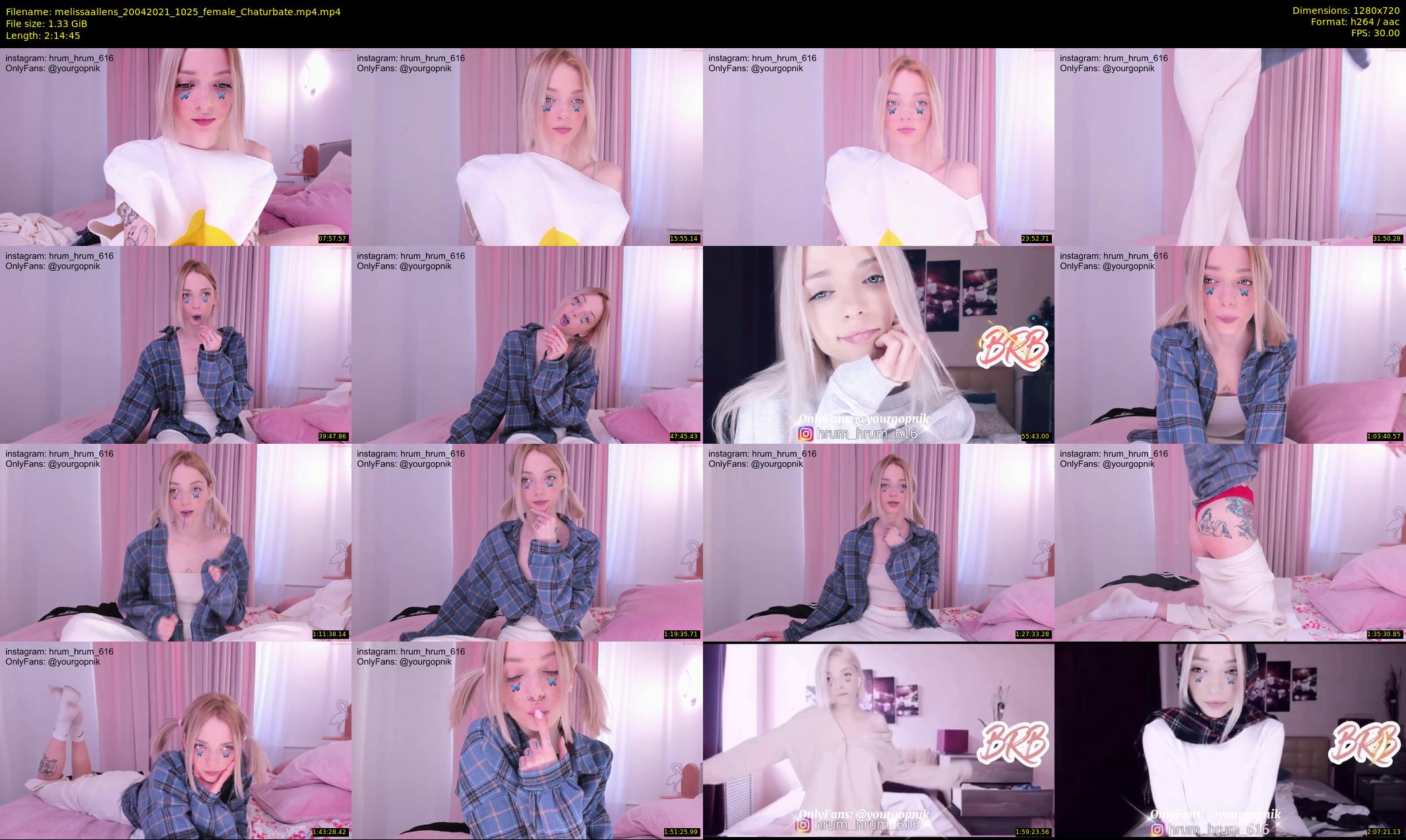 melissaallens — 135 minute Chaturbate female cam show recording, 720p, Apr 20, 2021