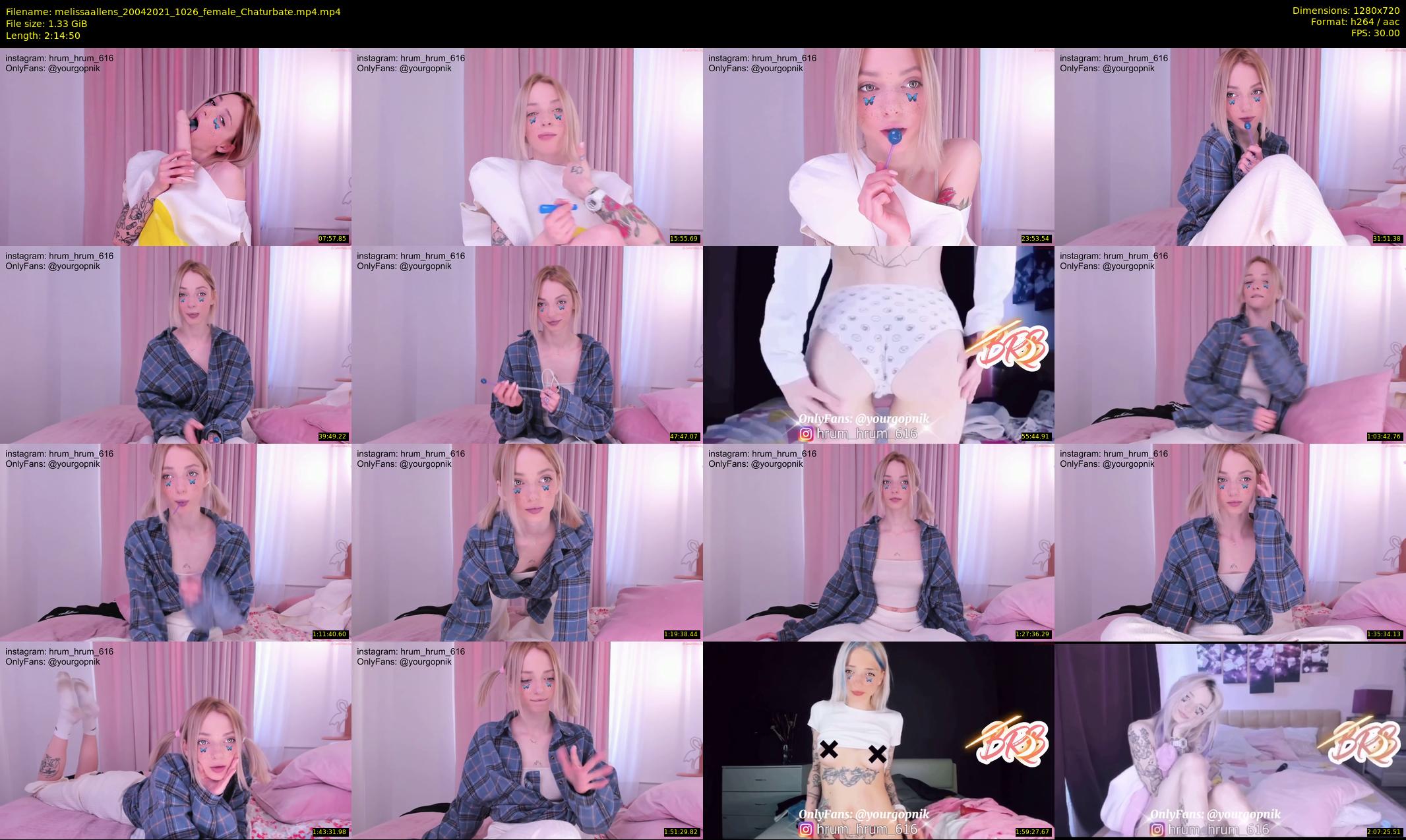 melissaallens — 135 minute Chaturbate female cam show recording, 720p, Apr 20, 2021