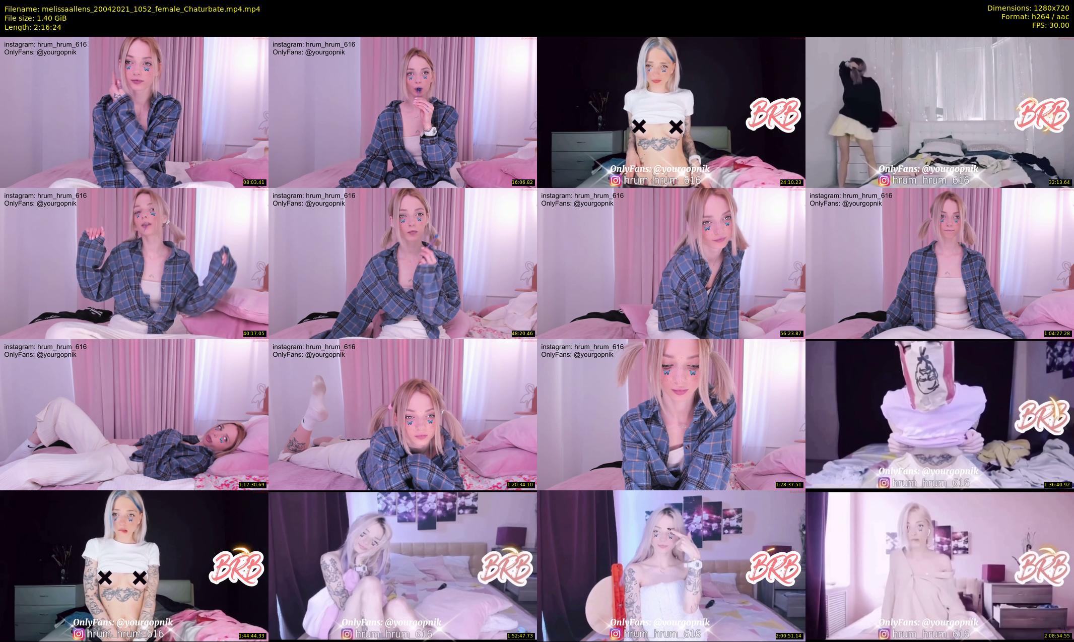 melissaallens — 137 minute Chaturbate female cam show recording, 720p, Apr 20, 2021