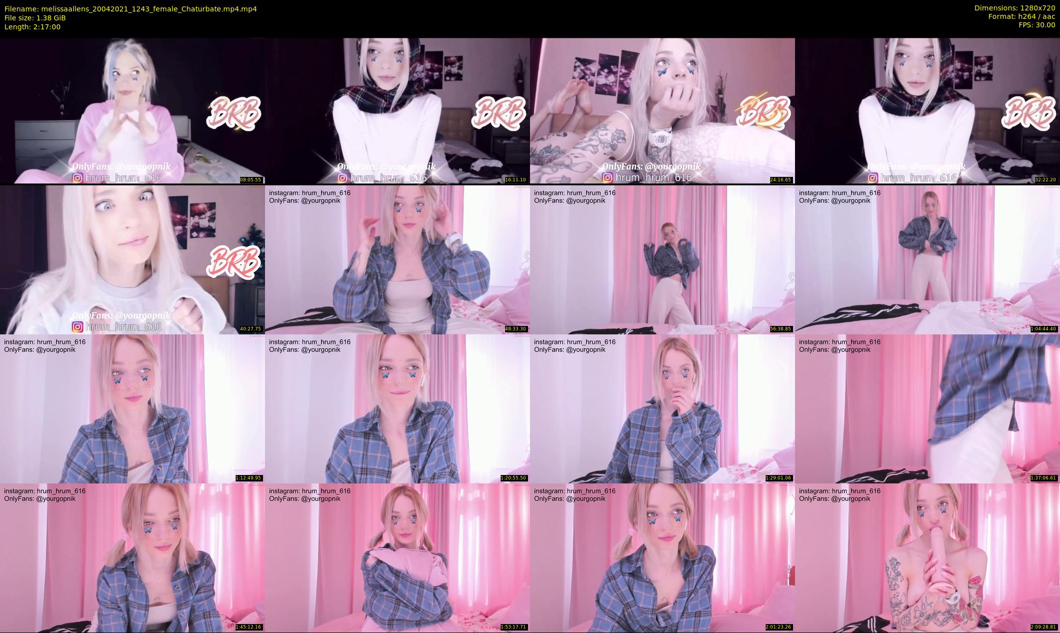 melissaallens — 137 minute Chaturbate female cam show recording, 720p, Apr 20, 2021