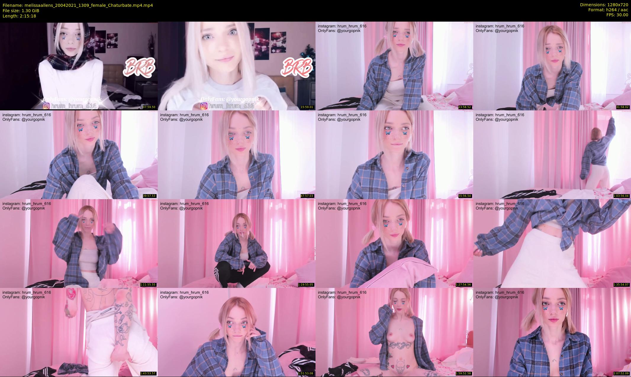melissaallens — 136 minute Chaturbate female cam show recording, 720p, Apr 20, 2021