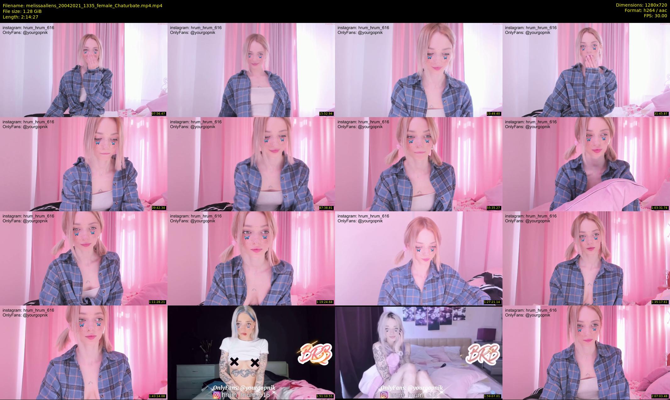 melissaallens — 135 minute Chaturbate female cam show recording, 720p, Apr 20, 2021