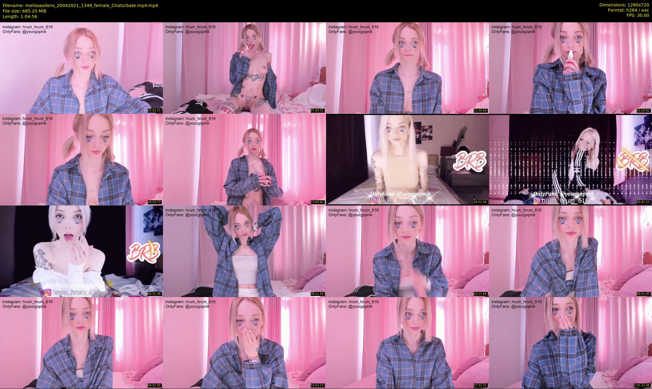melissaallens — 65 minute Chaturbate female cam show recording, 720p, Apr 20, 2021