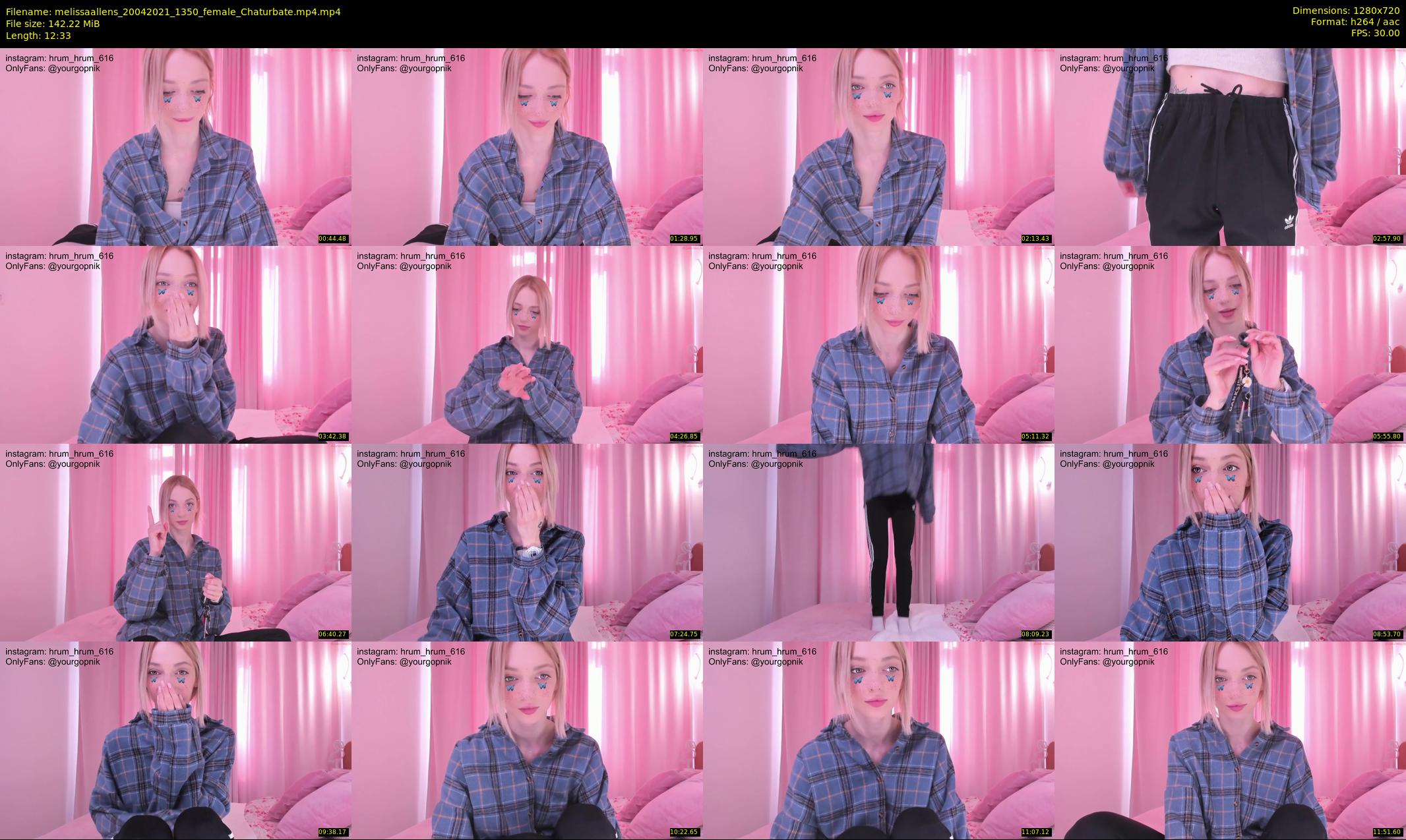 melissaallens — 13 minute Chaturbate female cam show recording, 720p, Apr 20, 2021