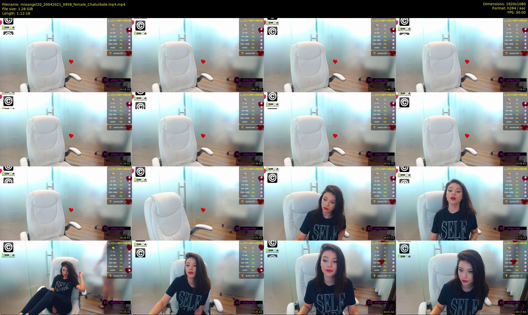 miaangel20 — 73 minute Chaturbate female cam show recording, 1080p, Apr 20, 2021