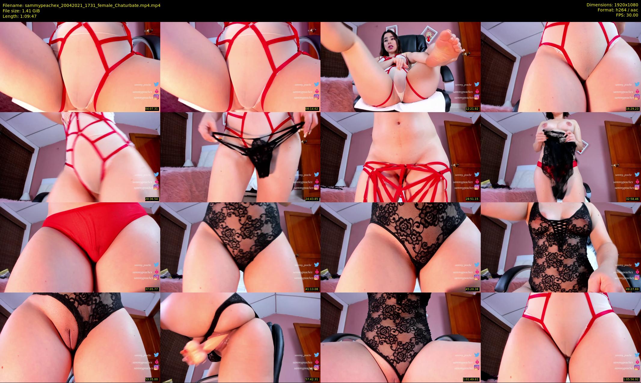 sammypeachex — 70 minute Chaturbate female cam show recording, 1080p, Apr 20, 2021