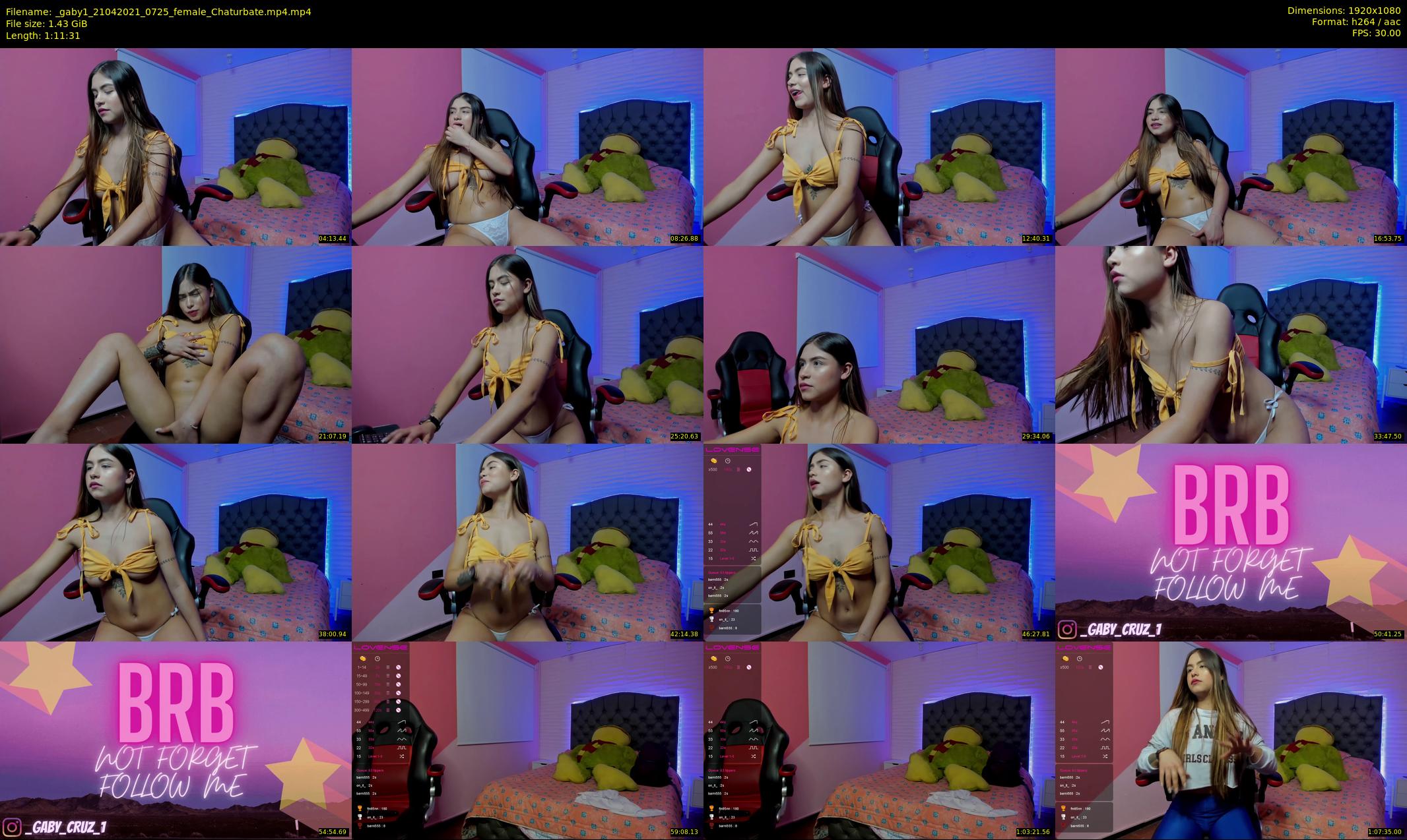 _gaby1 — 72 minute Chaturbate female cam show recording, 1080p, Apr 21, 2021