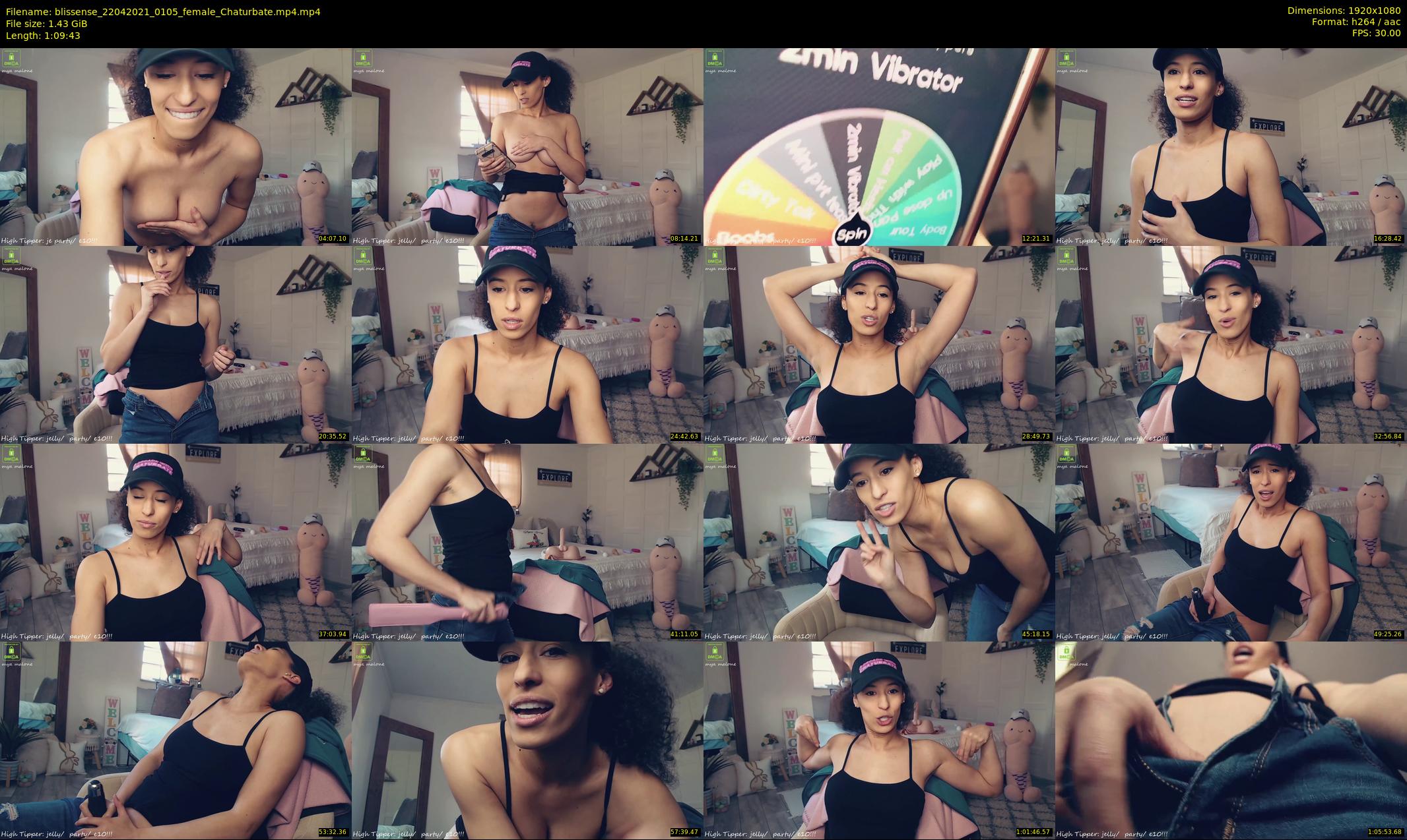 blissense — 70 minute Chaturbate female cam show recording, 1080p, Apr 22, 2021