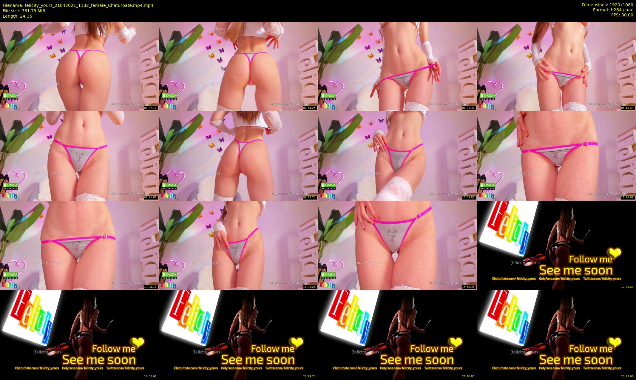 felicity_yours — 25 minute Chaturbate female cam show recording, 1080p, Apr 21, 2021
