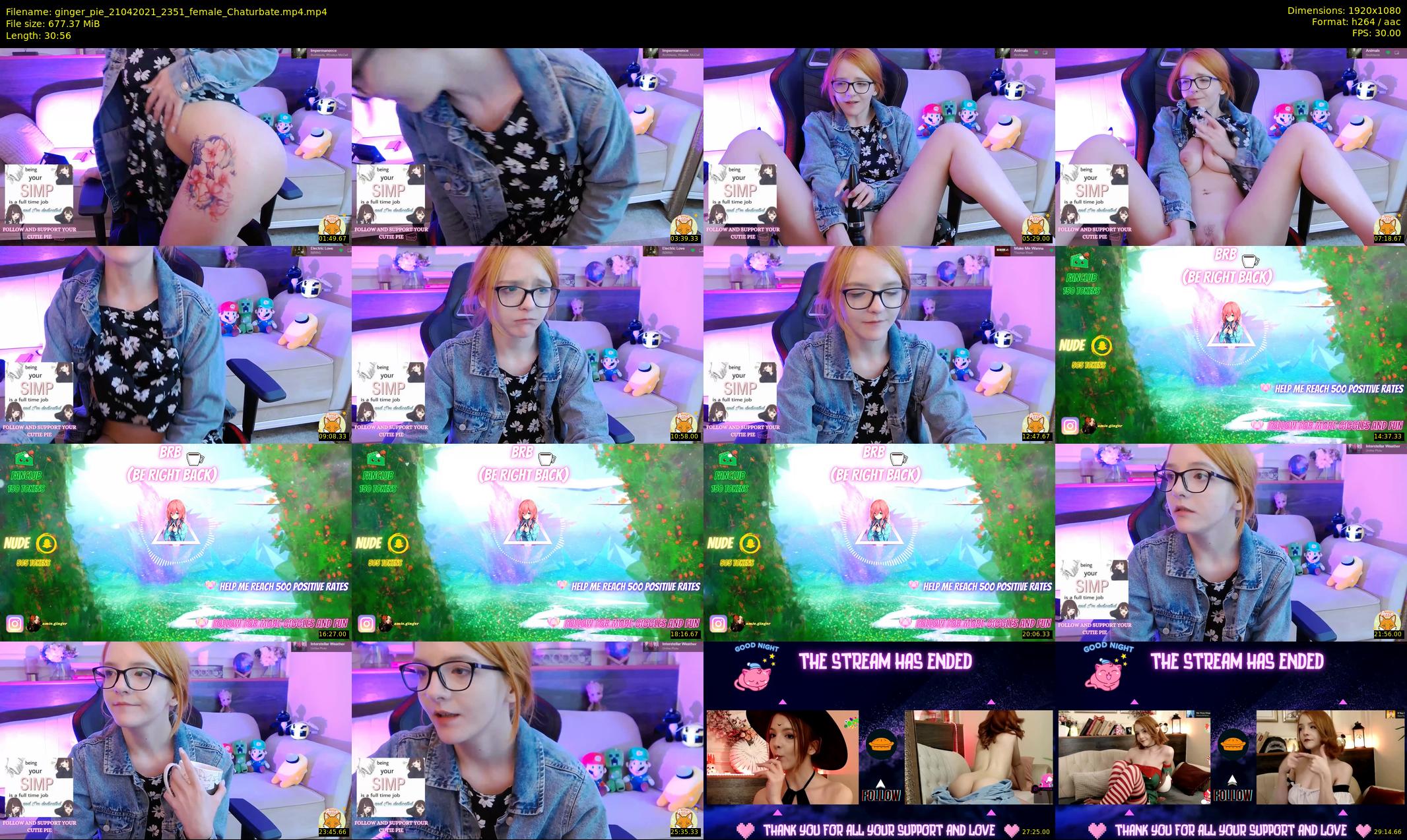 ginger_pie — 31 minute Chaturbate female cam show recording, 1080p, Apr 21, 2021