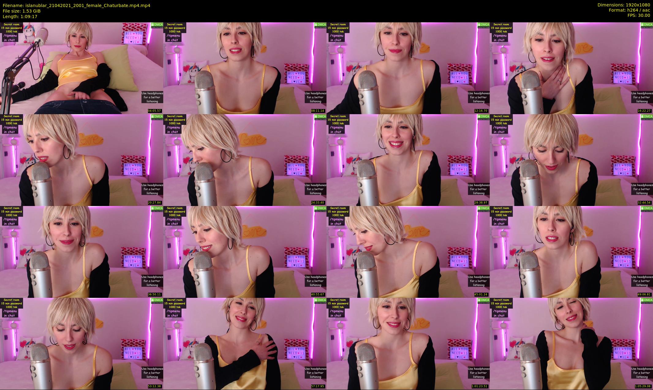 islanublar — 70 minute Chaturbate female cam show recording, 1080p, Apr 21, 2021