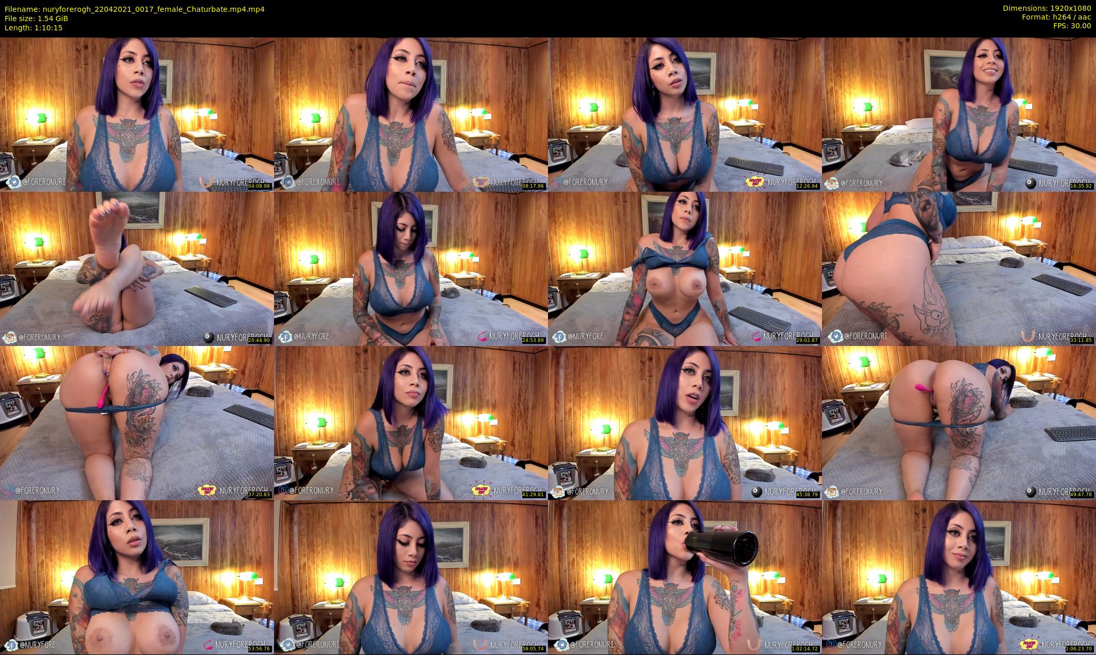 nuryforerogh — 71 minute Chaturbate female cam show recording, 1080p, Apr 22, 2021