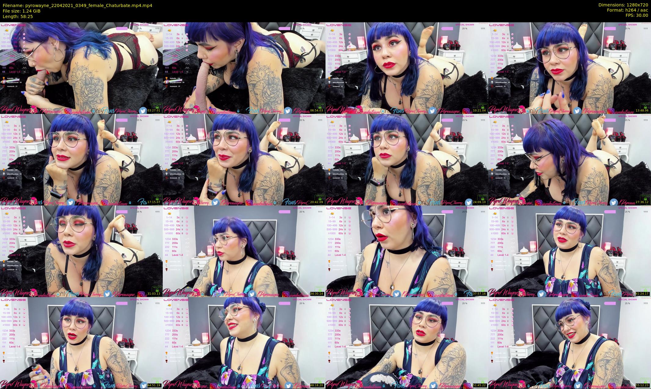 pyrowayne — 59 minute Chaturbate female cam show recording, 720p, Apr 22, 2021