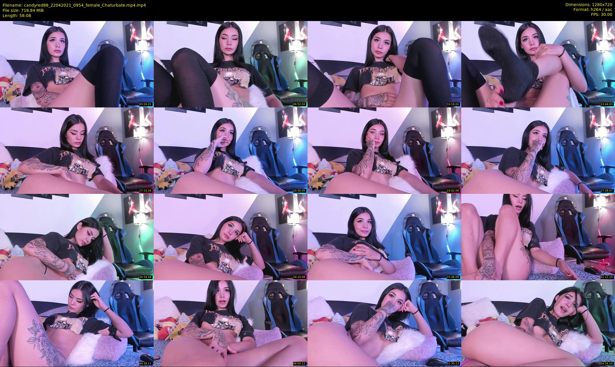 candyred88 — 59 minute Chaturbate female cam show recording, 720p, Apr 22, 2021