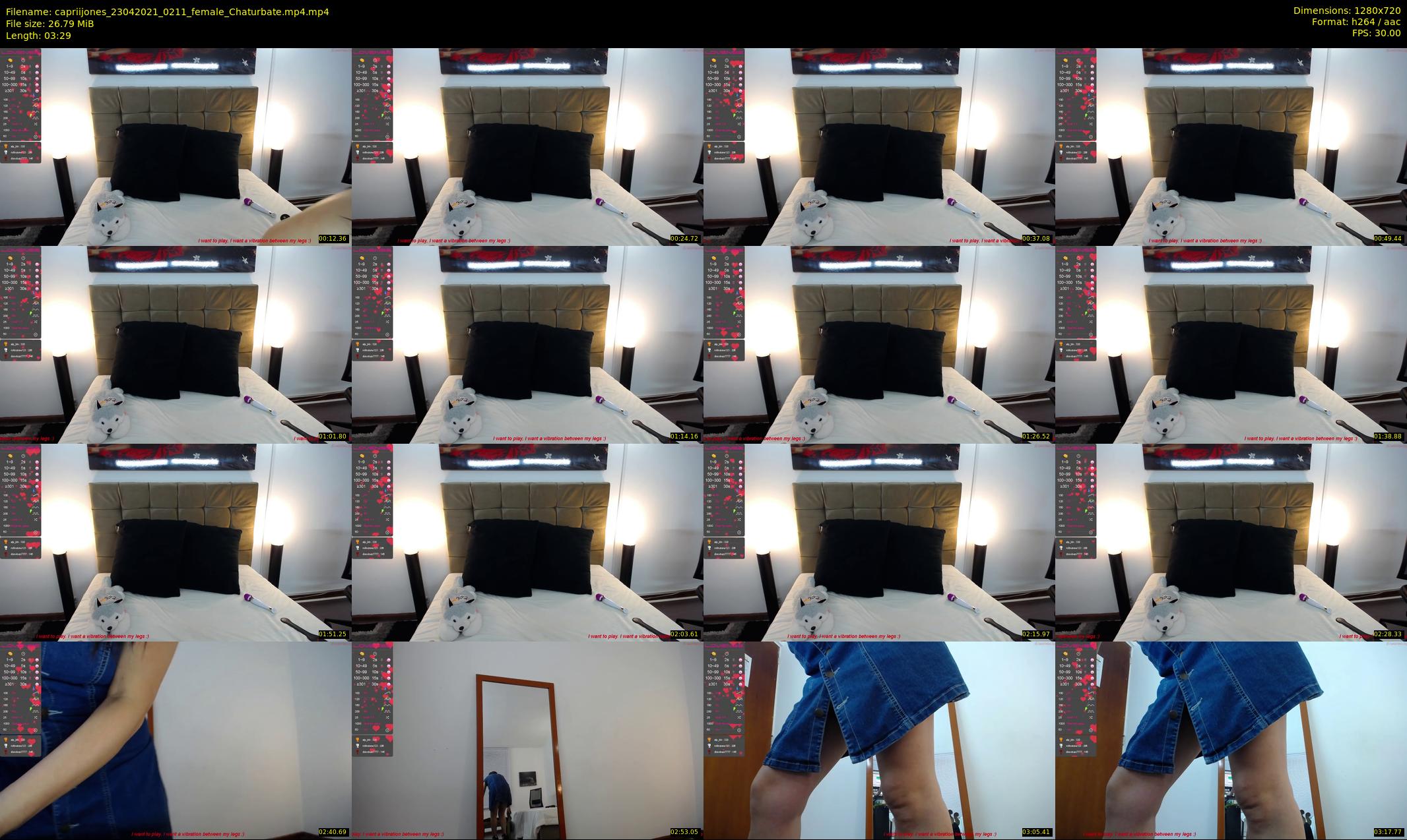 capriijones — 4 minute Chaturbate female cam show recording, 720p, Apr 23, 2021
