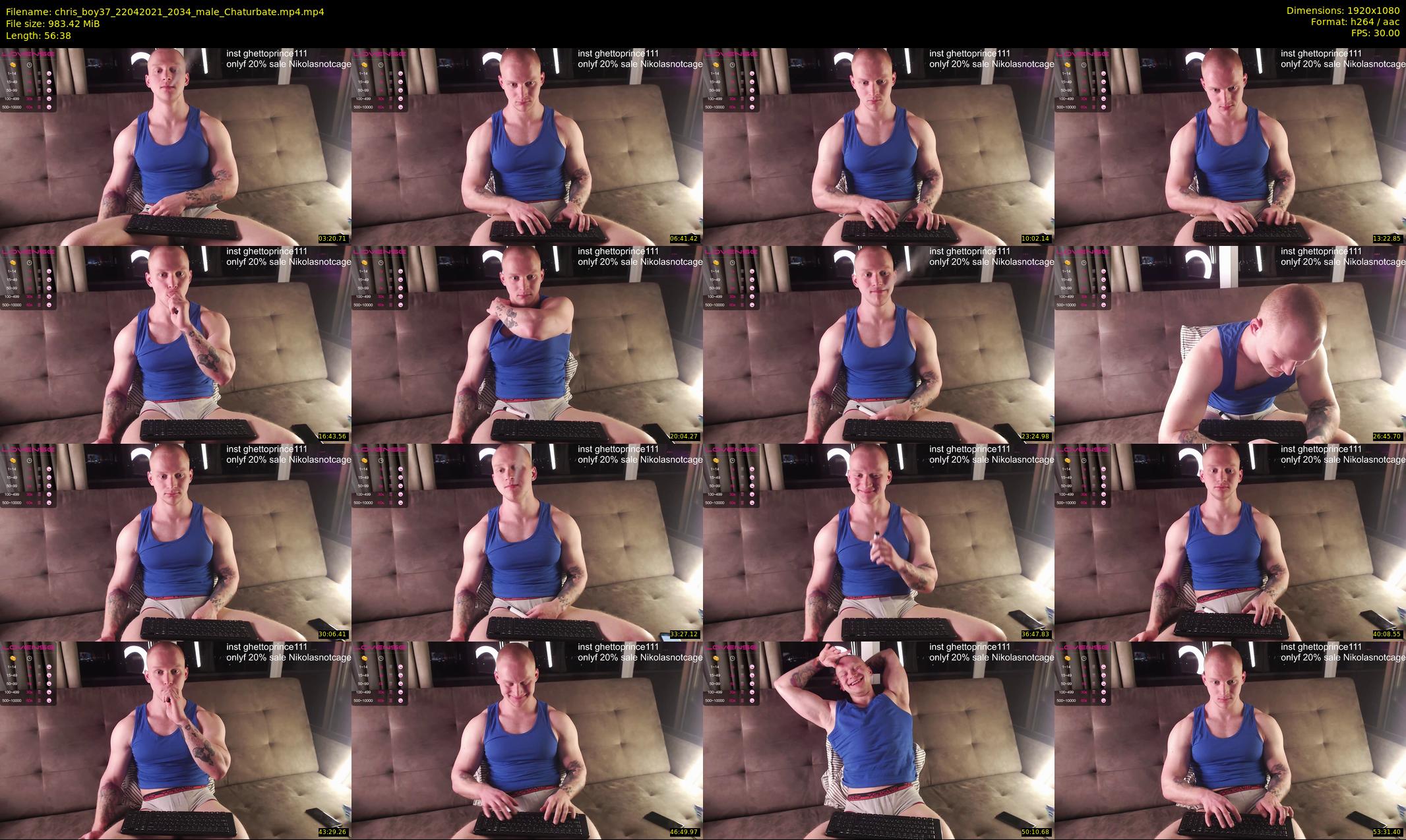 chris_boy37 — 57 minute Chaturbate male cam show recording, 1080p, Apr 22, 2021