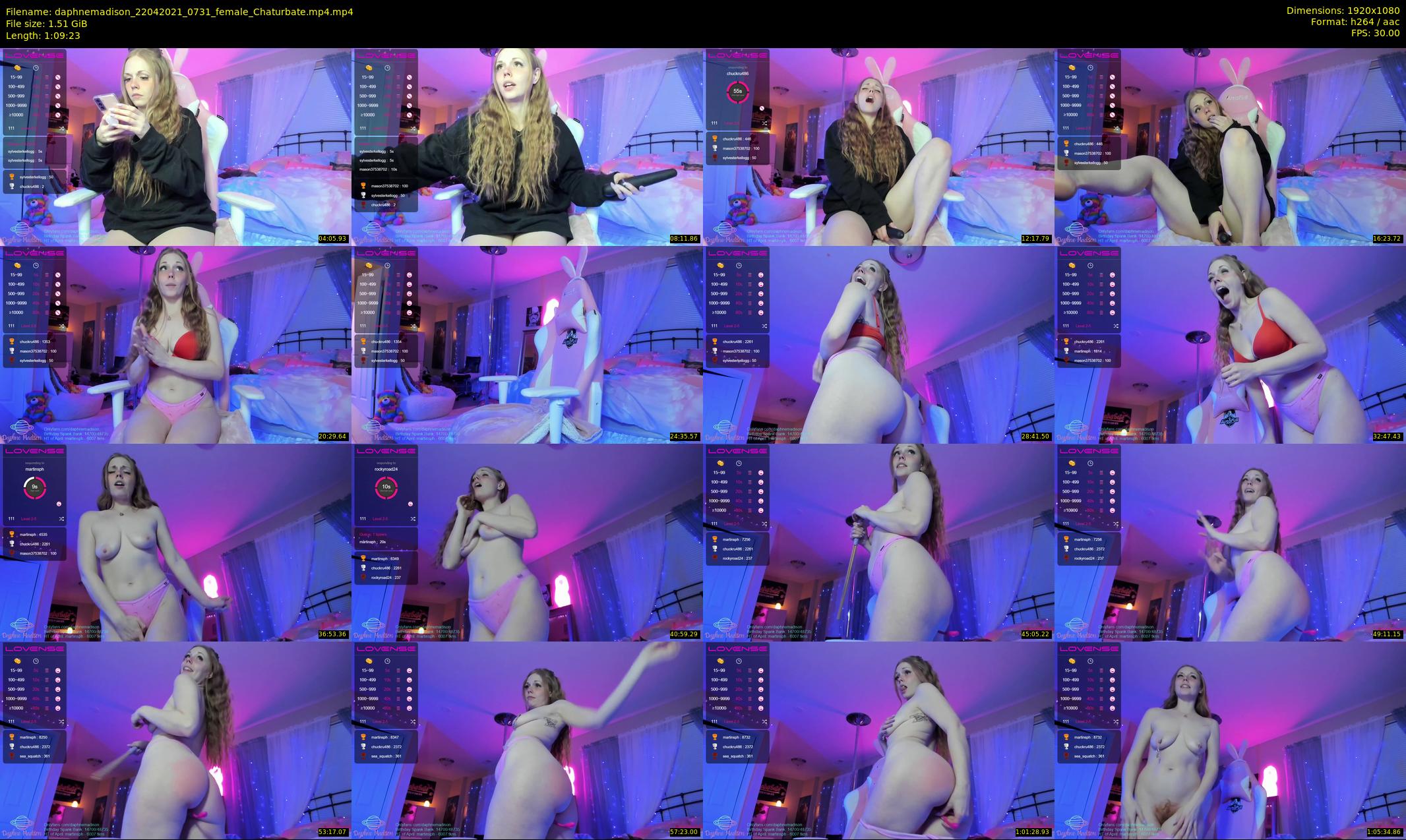 daphnemadison — 70 minute Chaturbate couple cam show recording, 1080p, Apr 22, 2021