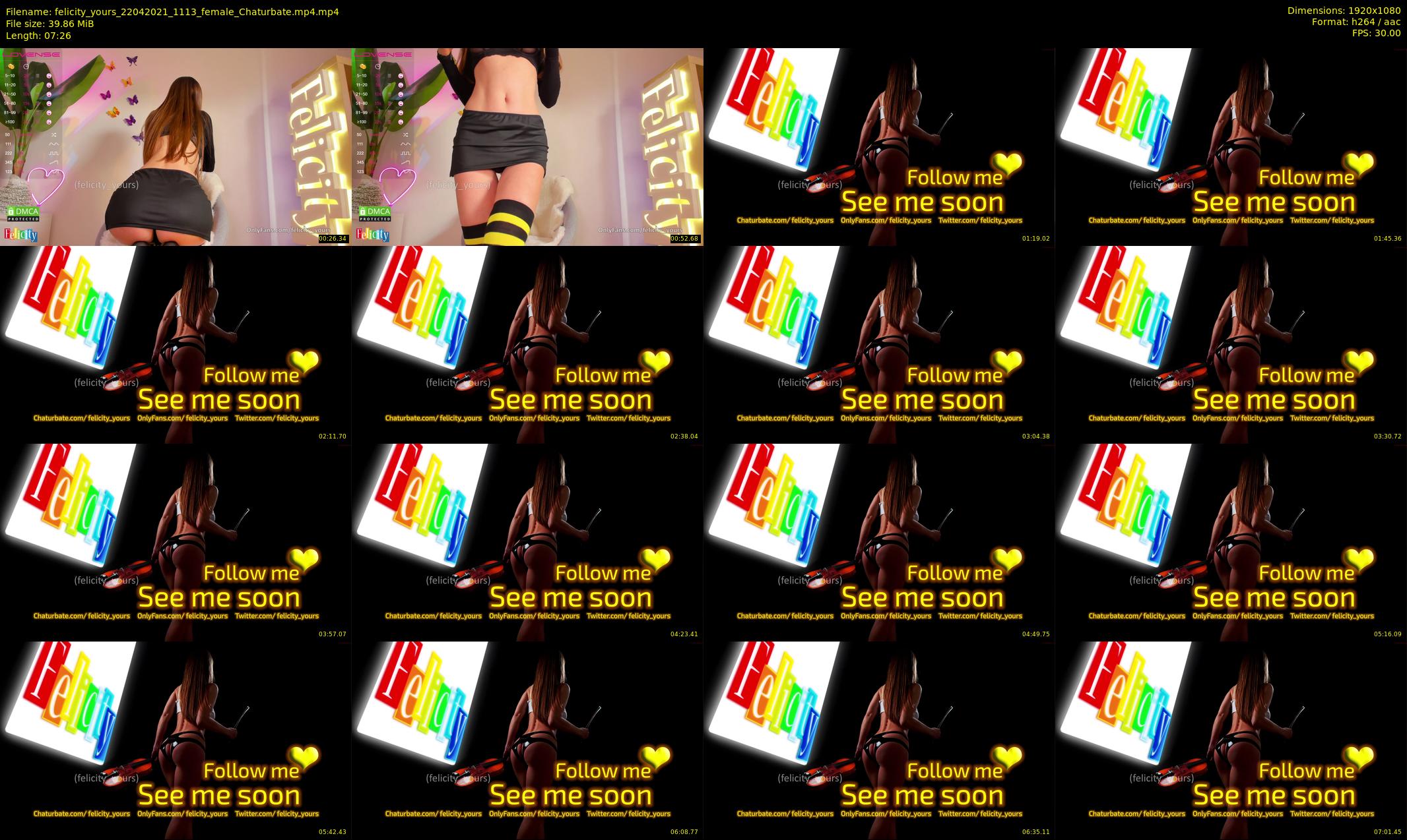 felicity_yours — 8 minute Chaturbate female cam show recording, 1080p, Apr 22, 2021
