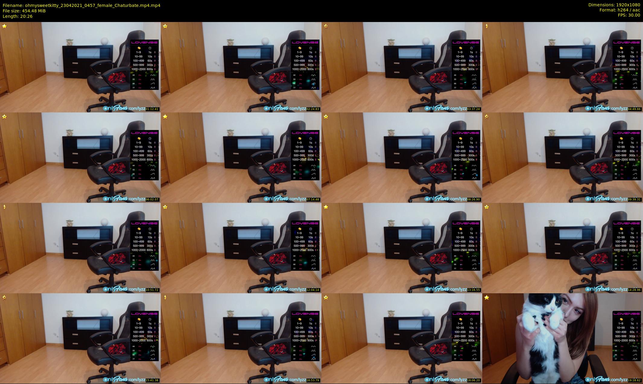 ohmysweetkitty — 21 minute Chaturbate female cam show recording, 1080p, Apr 23, 2021
