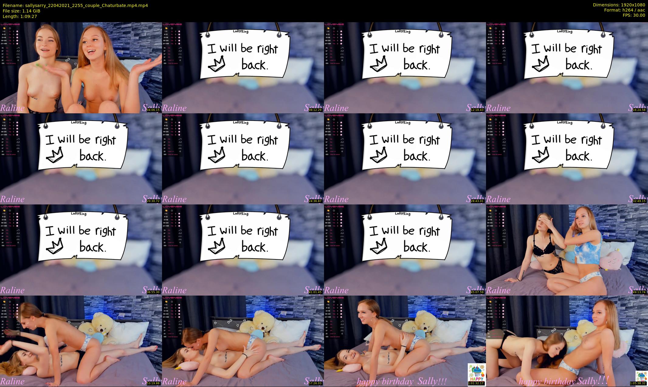 sallysarry — 70 minute Chaturbate couple cam show recording, 1080p, Apr 22, 2021