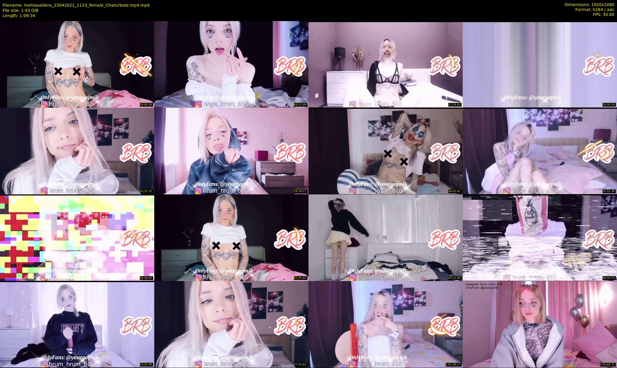 melissaallens — 70 minute Chaturbate female cam show recording, 1080p, Apr 23, 2021