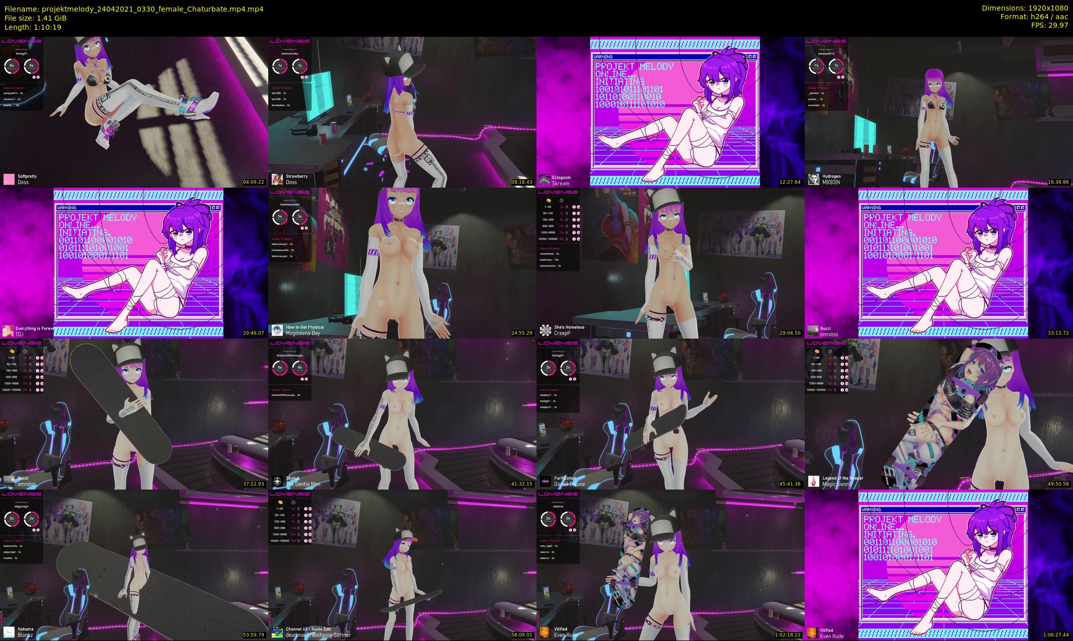 projektmelody — 71 minute Chaturbate female cam show recording, 1080p, Apr 24, 2021