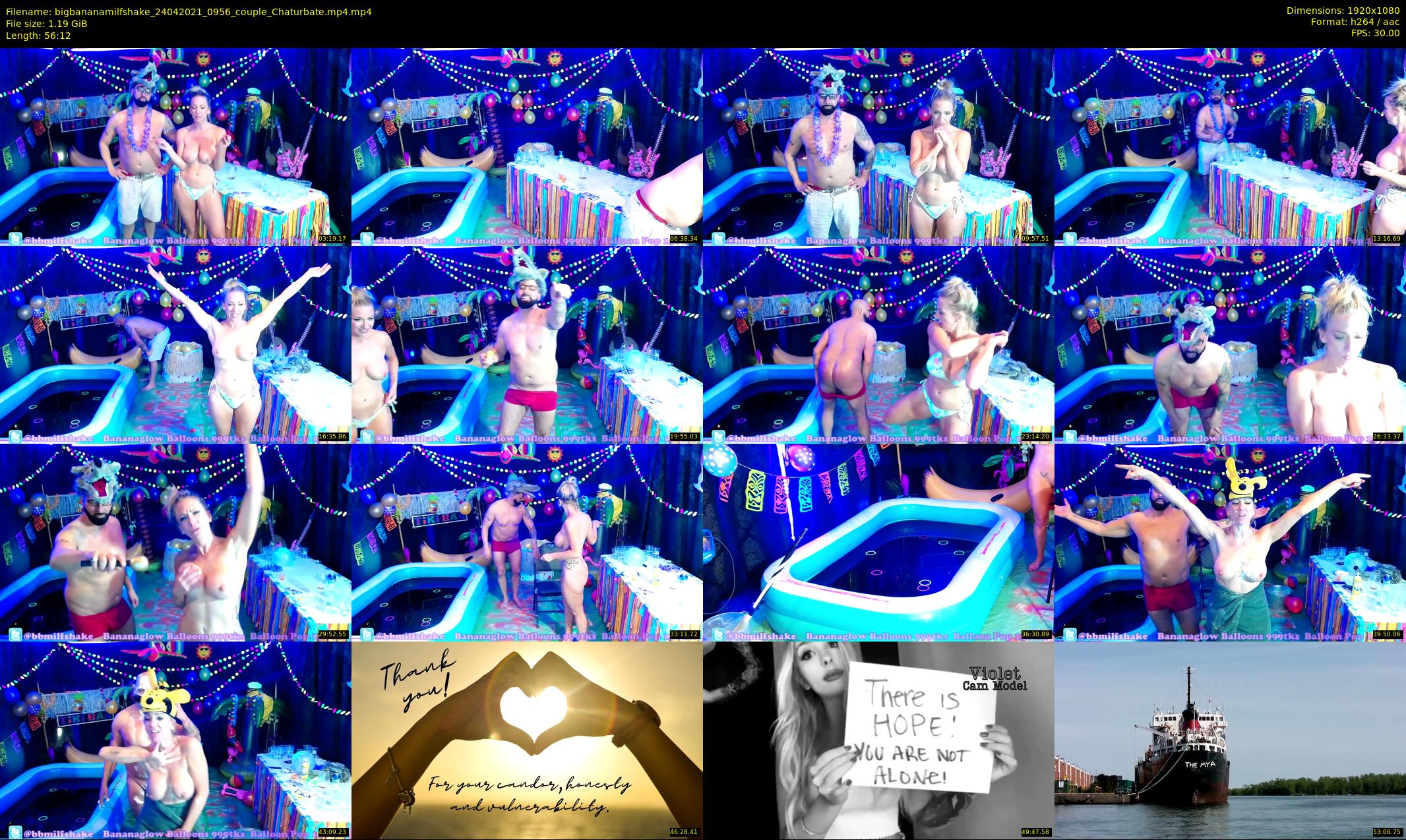 bigbananamilfshake — 57 minute Chaturbate couple cam show recording, 1080p, Apr 24, 2021