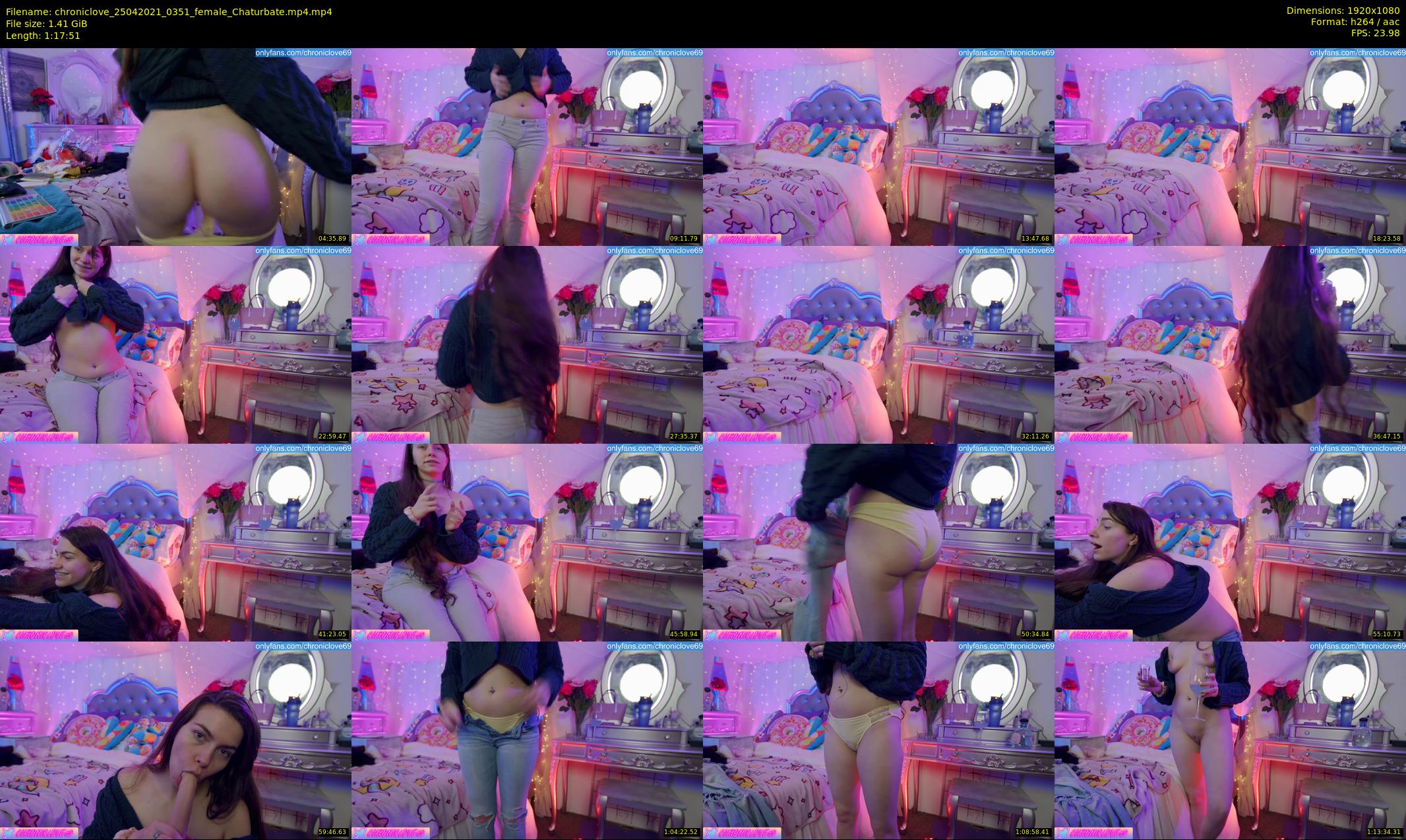 chroniclove — 78 minute Chaturbate female cam show recording, 1080p, Apr 25, 2021