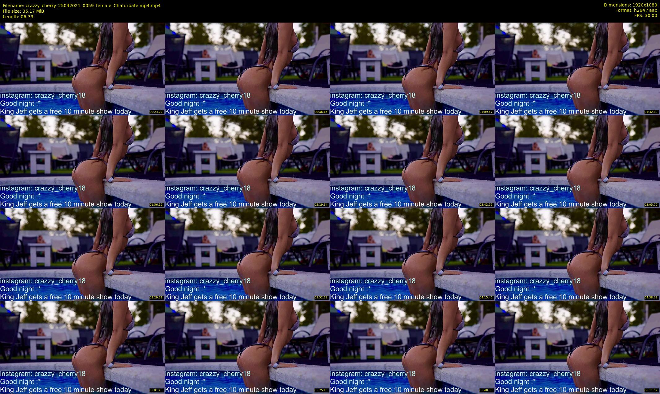 crazzy_cherry — 7 minute Chaturbate female cam show recording, 1080p, Apr 25, 2021