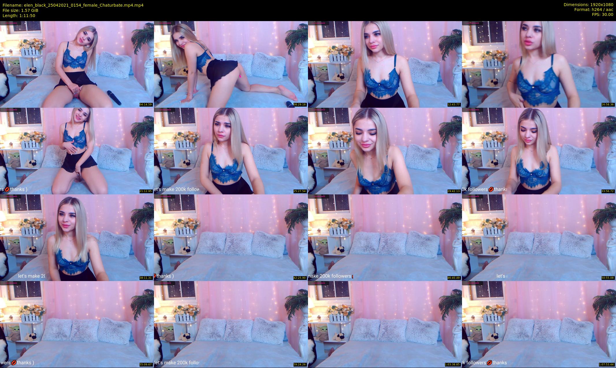 elen_black — 72 minute Chaturbate female cam show recording, 1080p, Apr 25, 2021