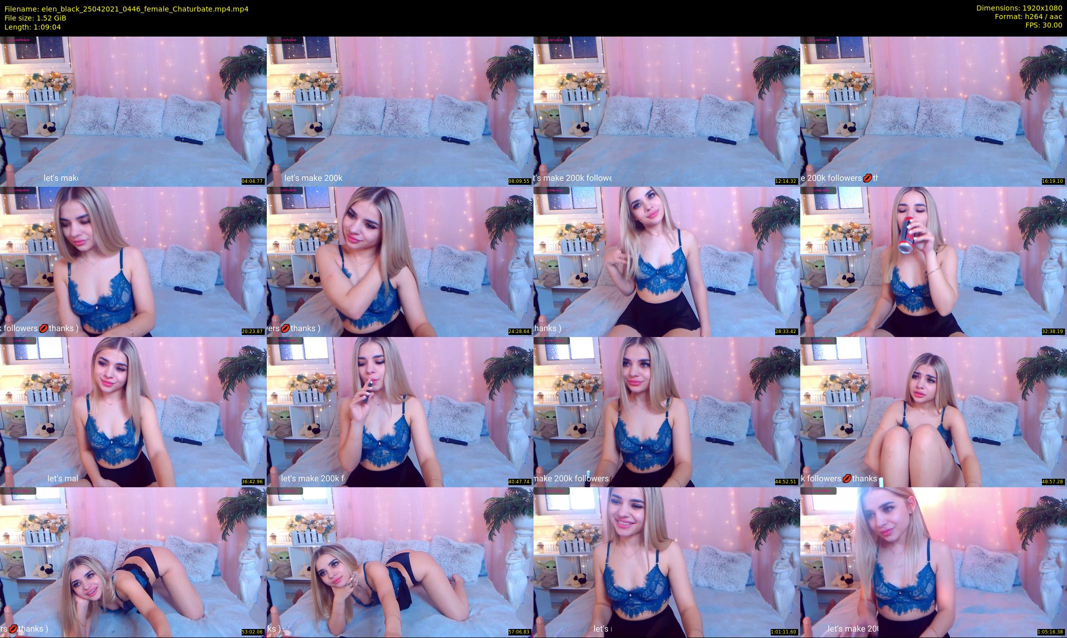 elen_black — 70 minute Chaturbate female cam show recording, 1080p, Apr 25, 2021