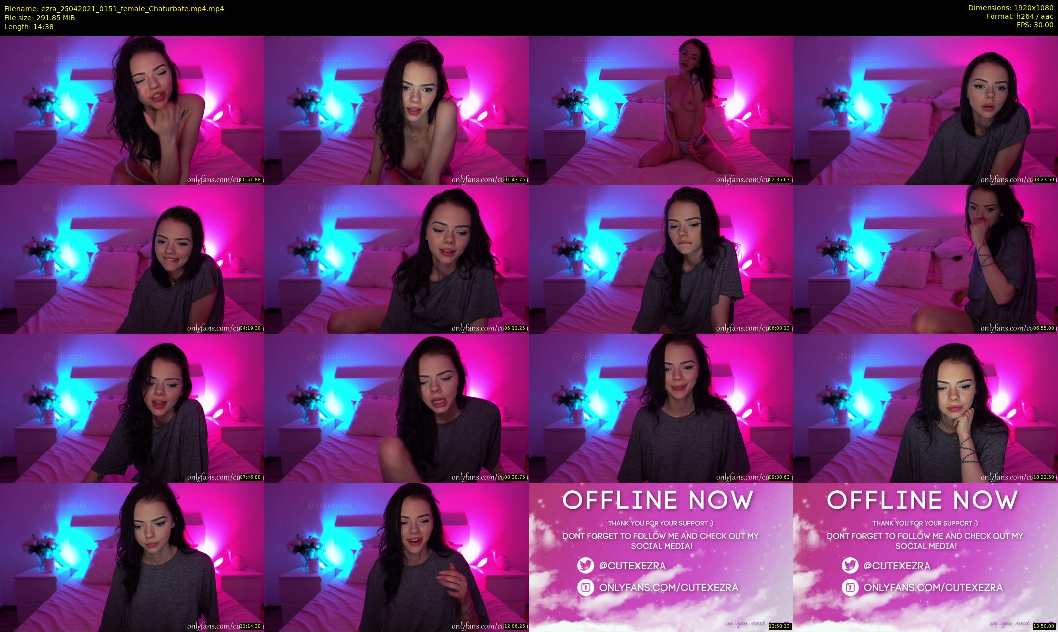 ezra — 15 minute Chaturbate female cam show recording, 1080p, Apr 25, 2021
