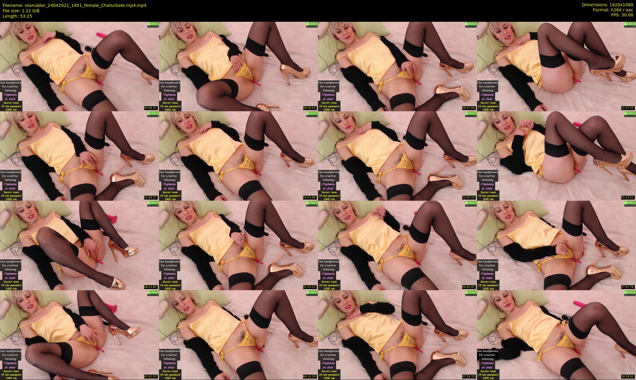 islanublar — 54 minute Chaturbate female cam show recording, 1080p, Apr 24, 2021