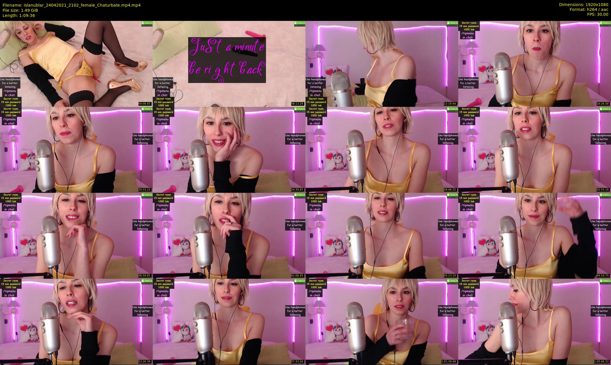 islanublar — 70 minute Chaturbate female cam show recording, 1080p, Apr 24, 2021