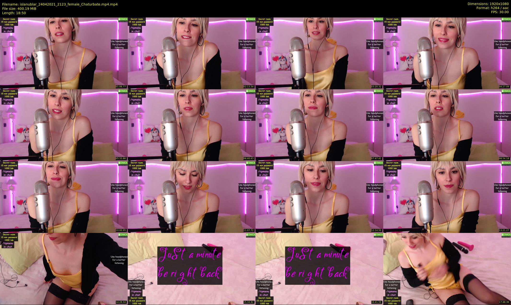 islanublar — 19 minute Chaturbate female cam show recording, 1080p, Apr 24, 2021