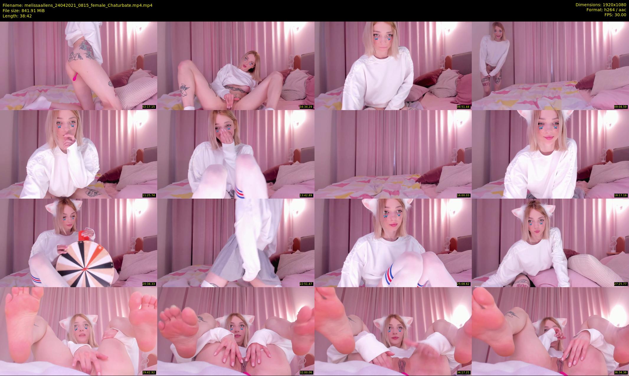 melissaallens — 39 minute Chaturbate female cam show recording, 1080p, Apr 24, 2021