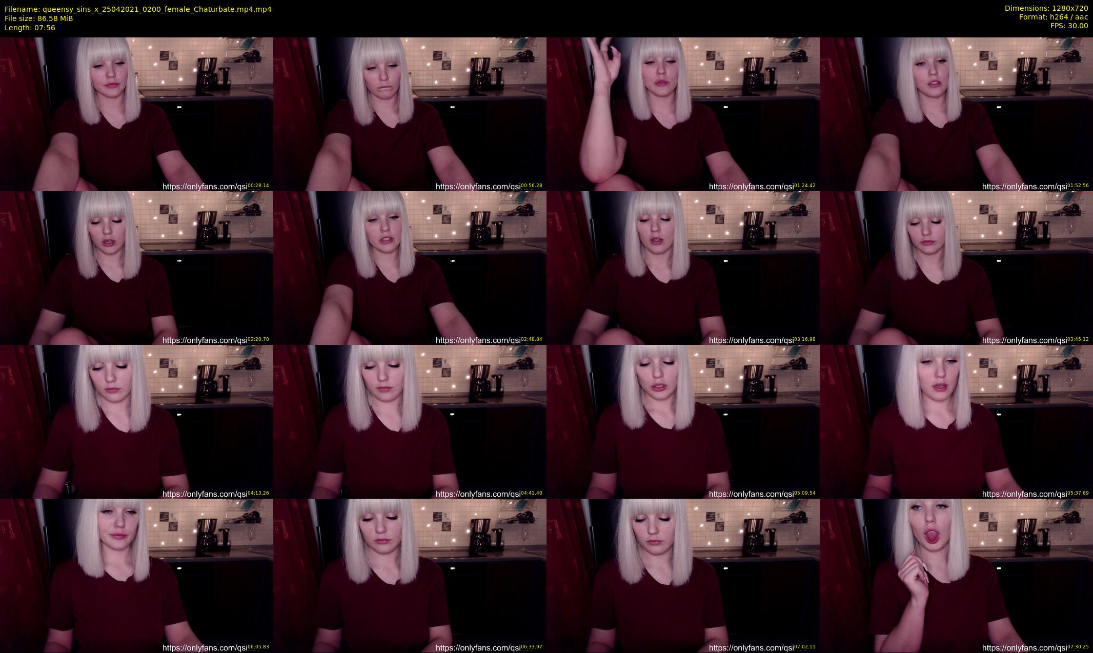 queensy_sins_x — 8 minute Chaturbate female cam show recording, 720p, Apr 25, 2021