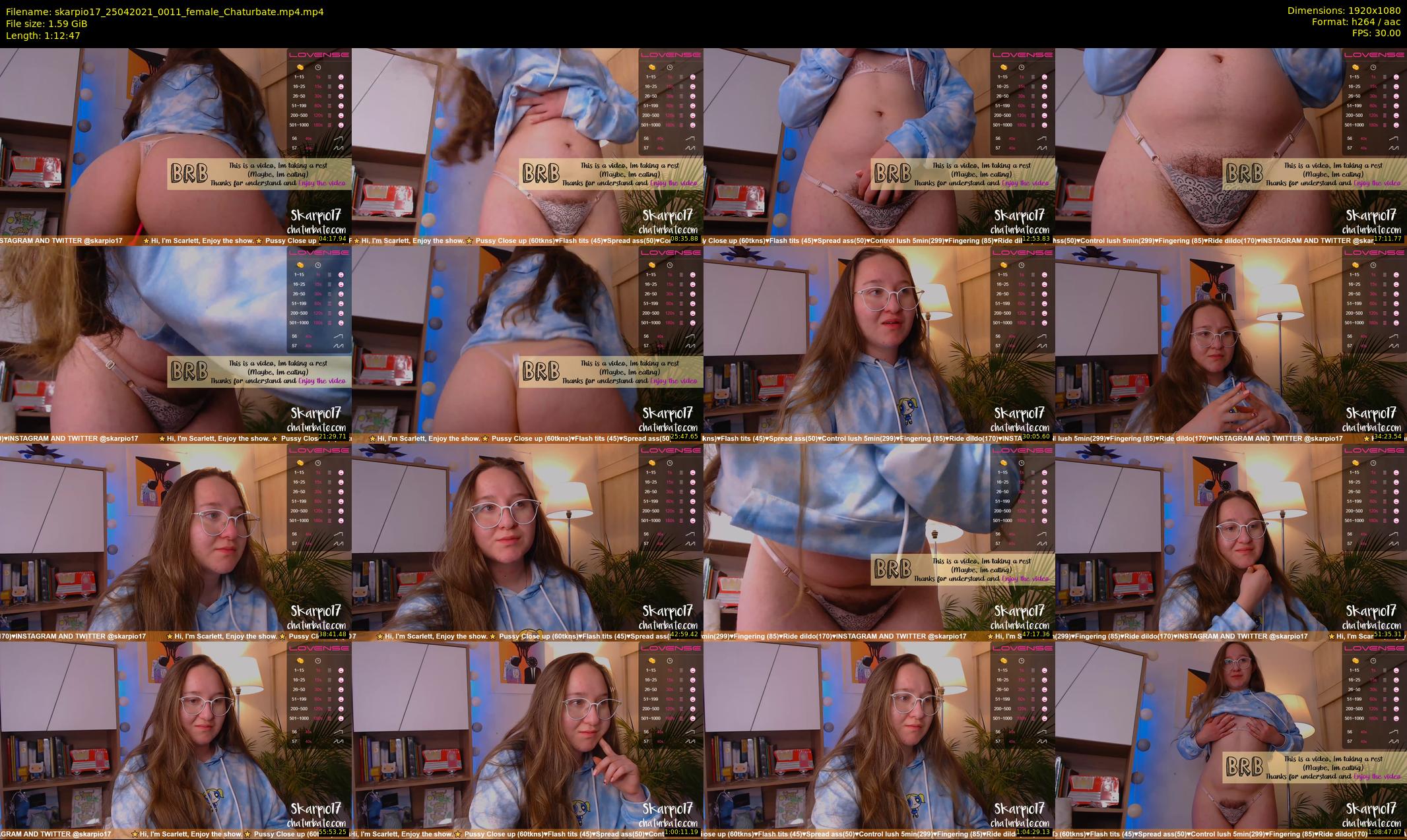 skarpio17 — 73 minute Chaturbate female cam show recording, 1080p, Apr 25, 2021