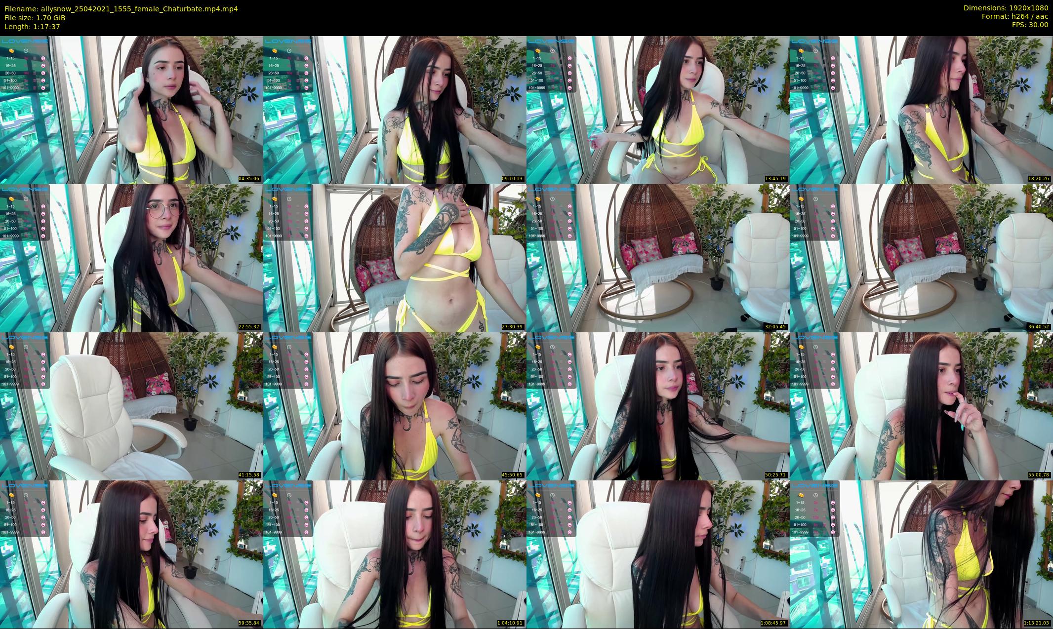allysnow — 78 minute Chaturbate female cam show recording, 1080p, Apr 25, 2021